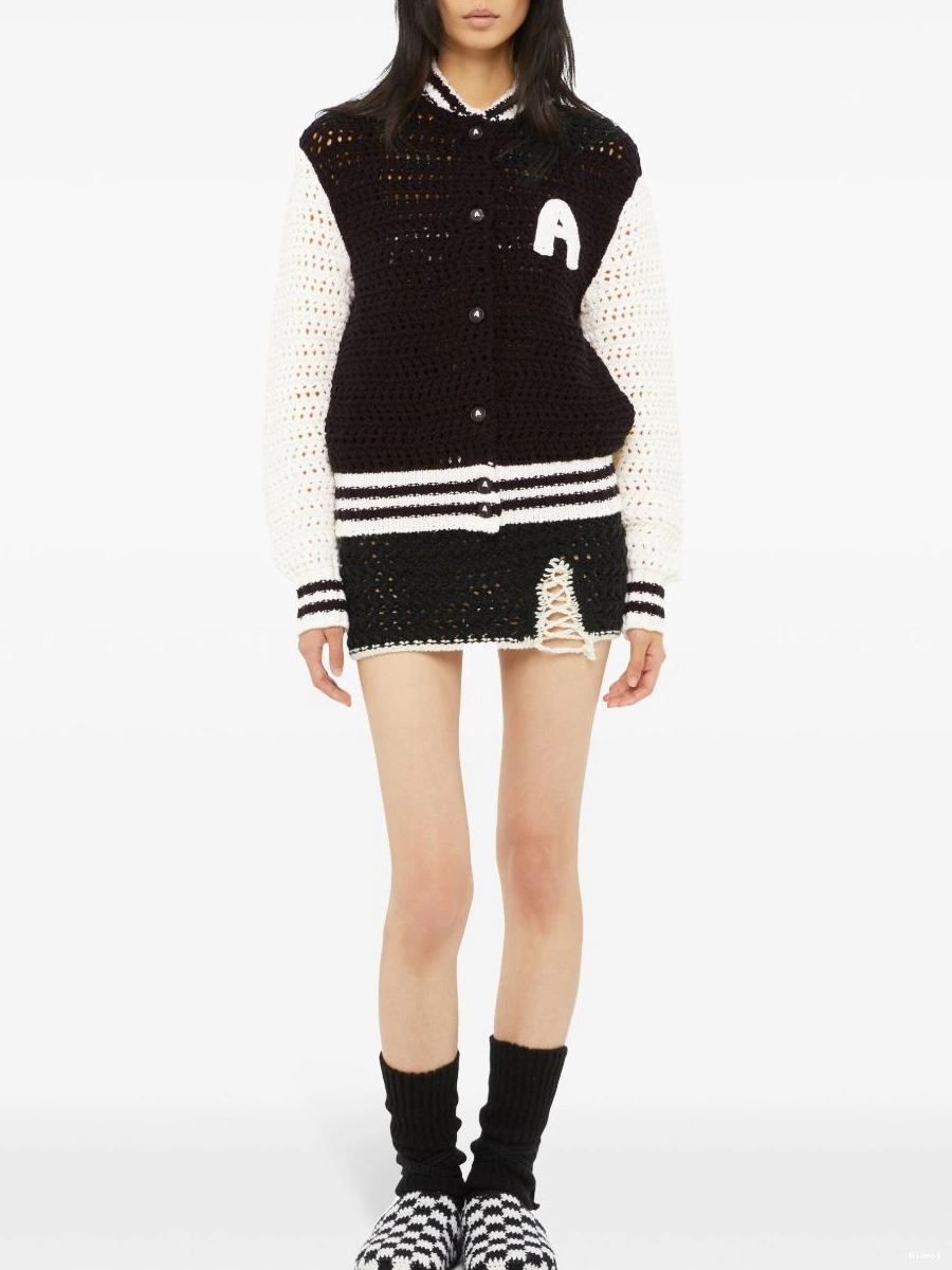 Affordable jacket Alanui bomber Women crochet-knit 0630